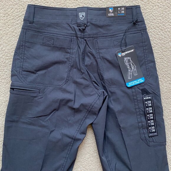KUHL Renegade Pant 30x36 Klassik Fit Softshell Quick Dry Stretch Koal Gray NWT - Picture 4 of 12
